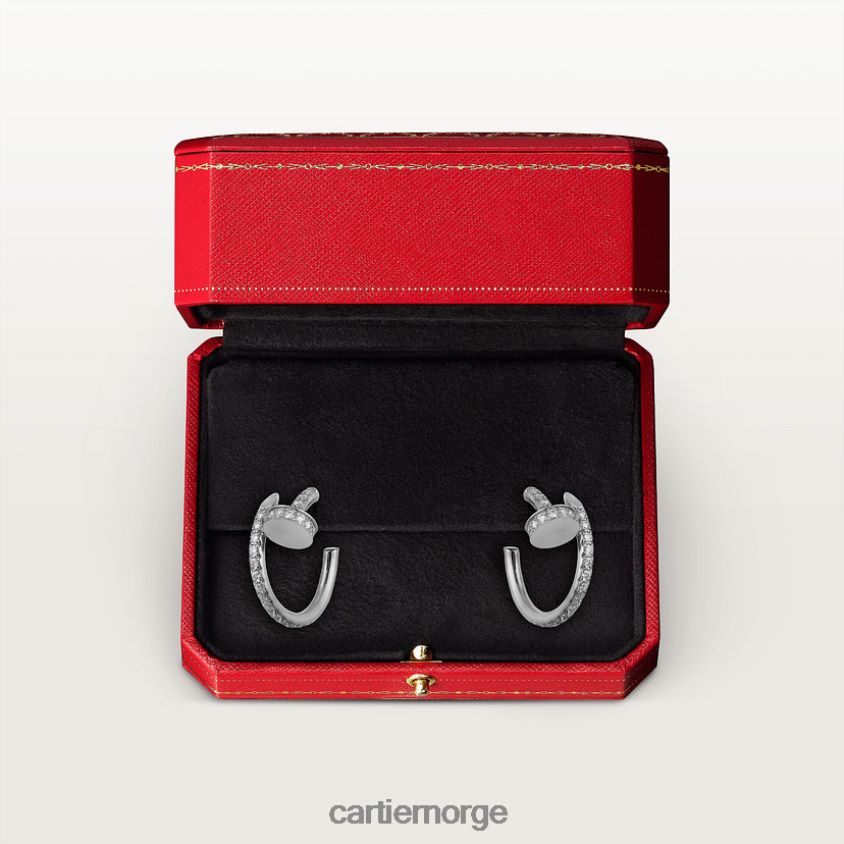 smykker Cartier juste un clou øredobber hvitt gull F4466N617