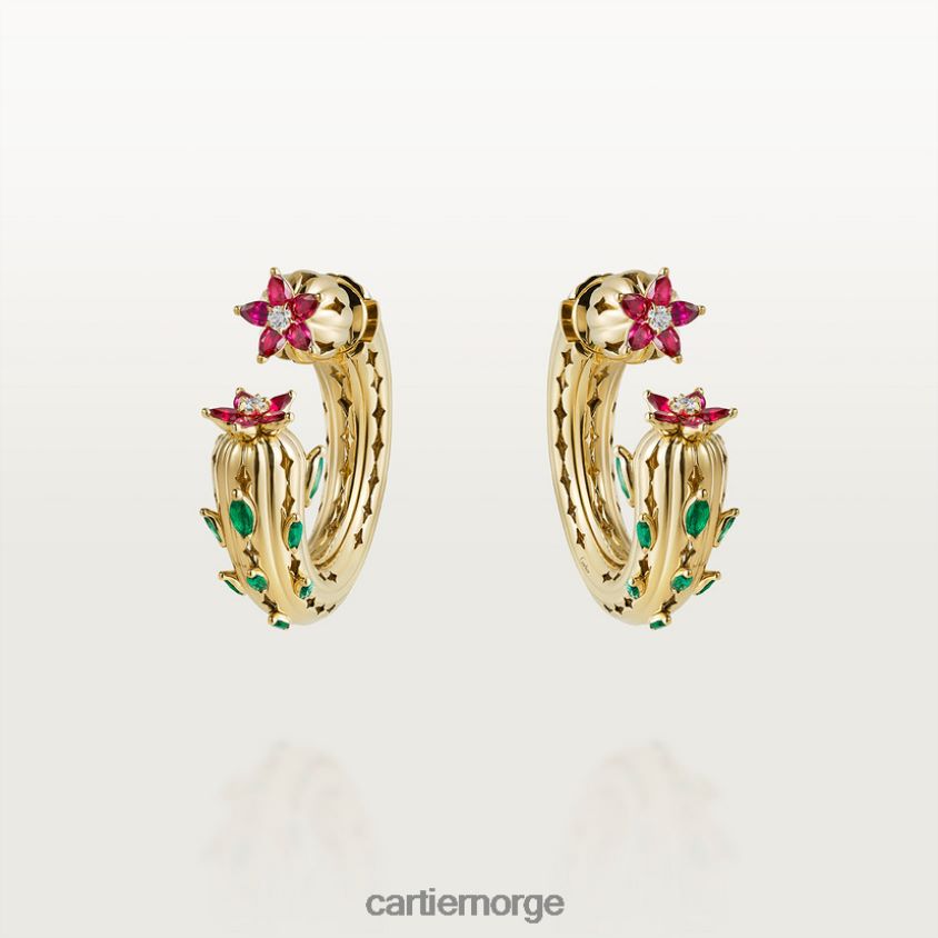 smykker Cartier kaktus øredobber stilig F4466N754