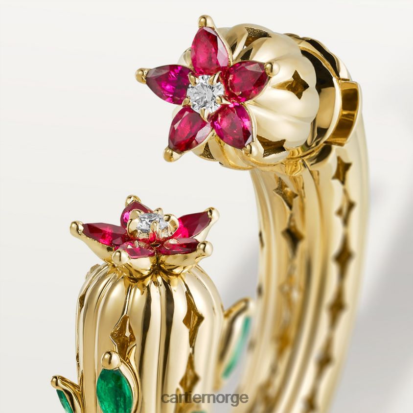 smykker Cartier kaktus øredobber stilig F4466N754