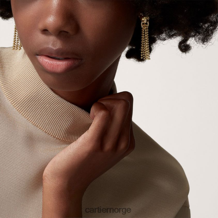 smykker Cartier panter øredobber gult gull F4466N636