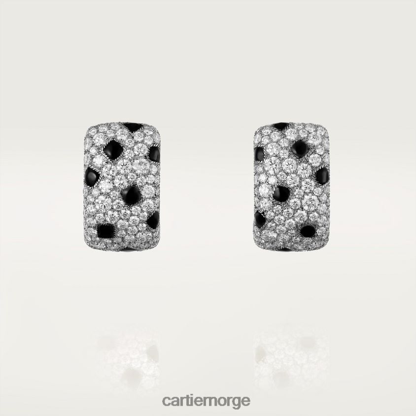 smykker Cartier panter øredobber hvitt gull F4466N632