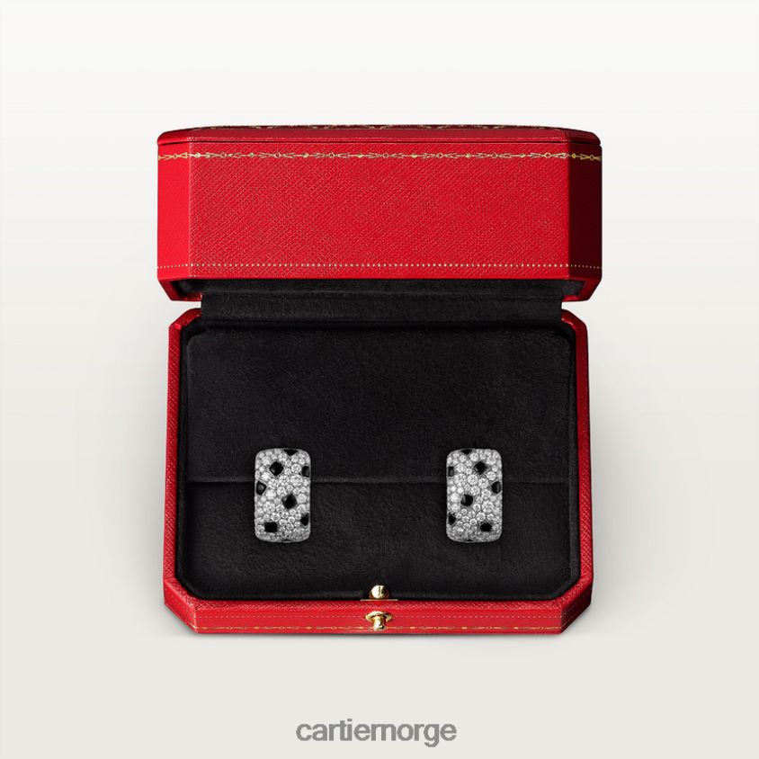 smykker Cartier panter øredobber hvitt gull F4466N632