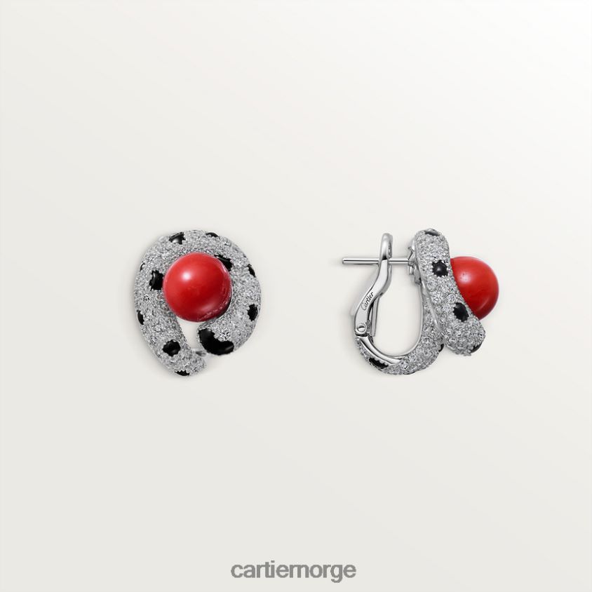 smykker Cartier panter øredobber stilig F4466N646