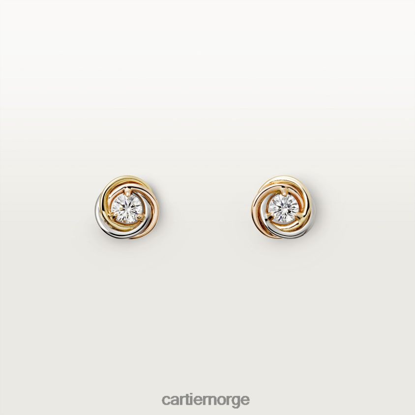 smykker Cartier trinity øredobber 3 gull F4466N625