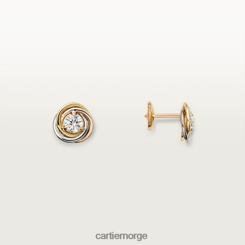 smykker Cartier trinity øredobber 3 gull F4466N625