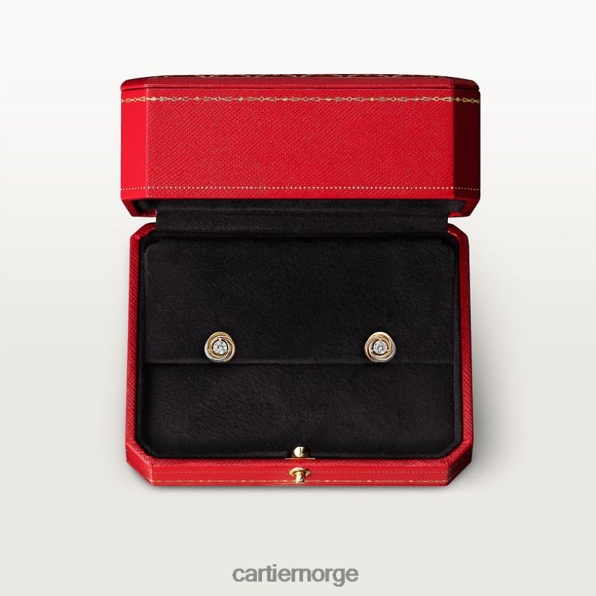 smykker Cartier trinity øredobber 3 gull F4466N625