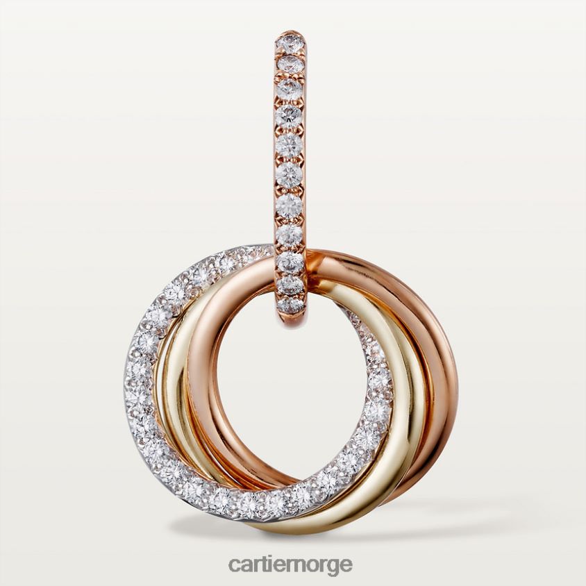 smykker Cartier trinity øredobber 3 gull F4466N628