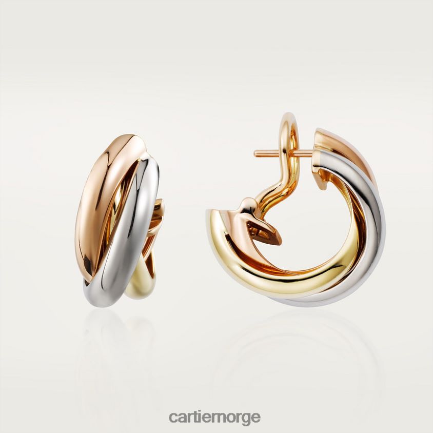 smykker Cartier trinity øredobber 3 gull F4466N629