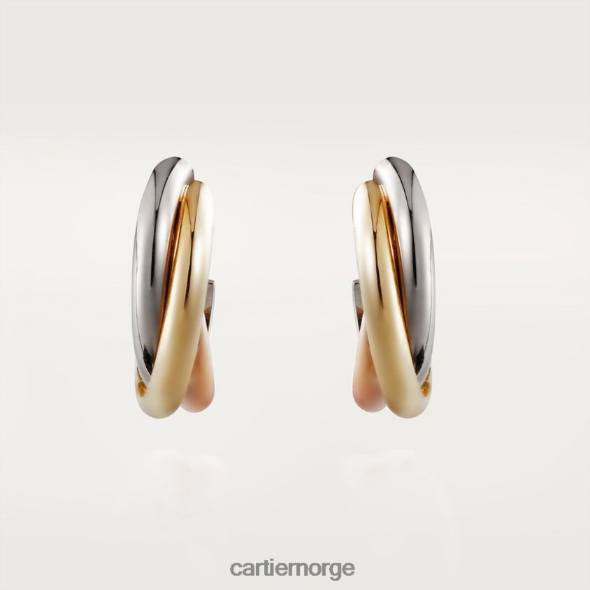 smykker Cartier trinity øredobber 3 gull F4466N630