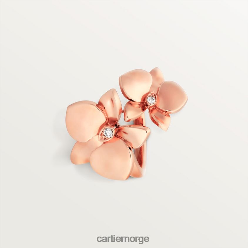 smykker Cartier Caresse d'orchidees par ring Rose gull F4466N154