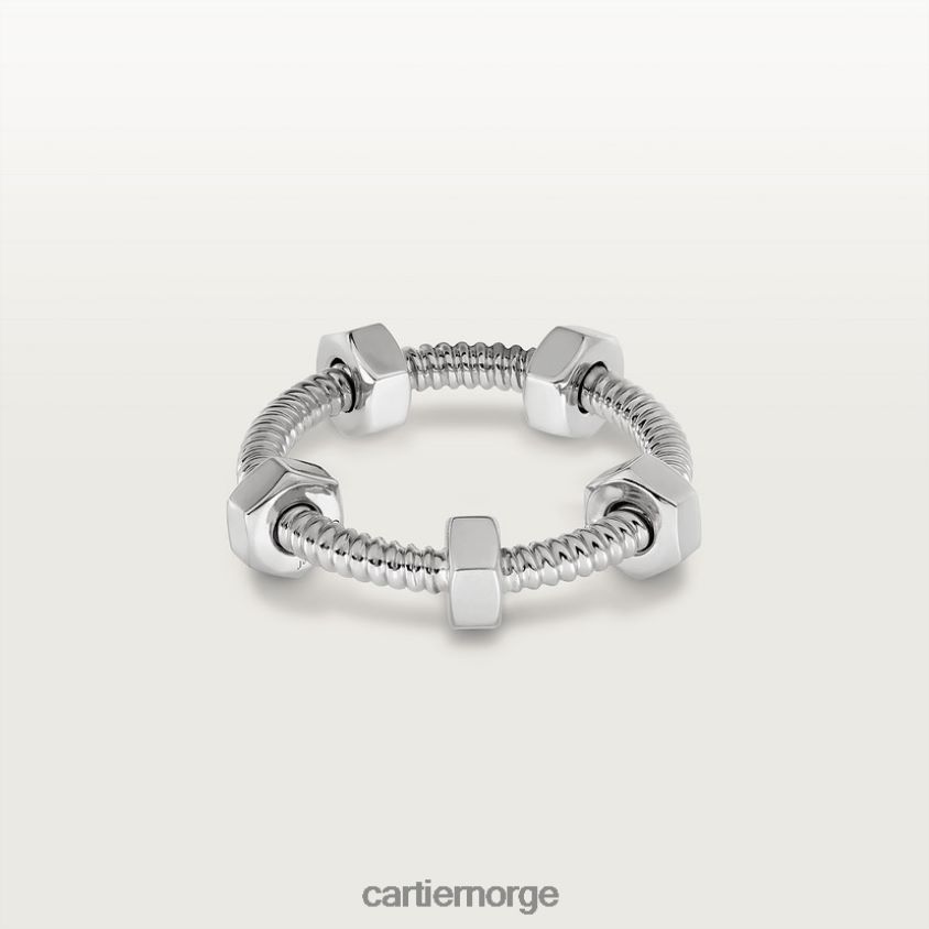 smykker Cartier ecrou ring hvitt gull F4466N130