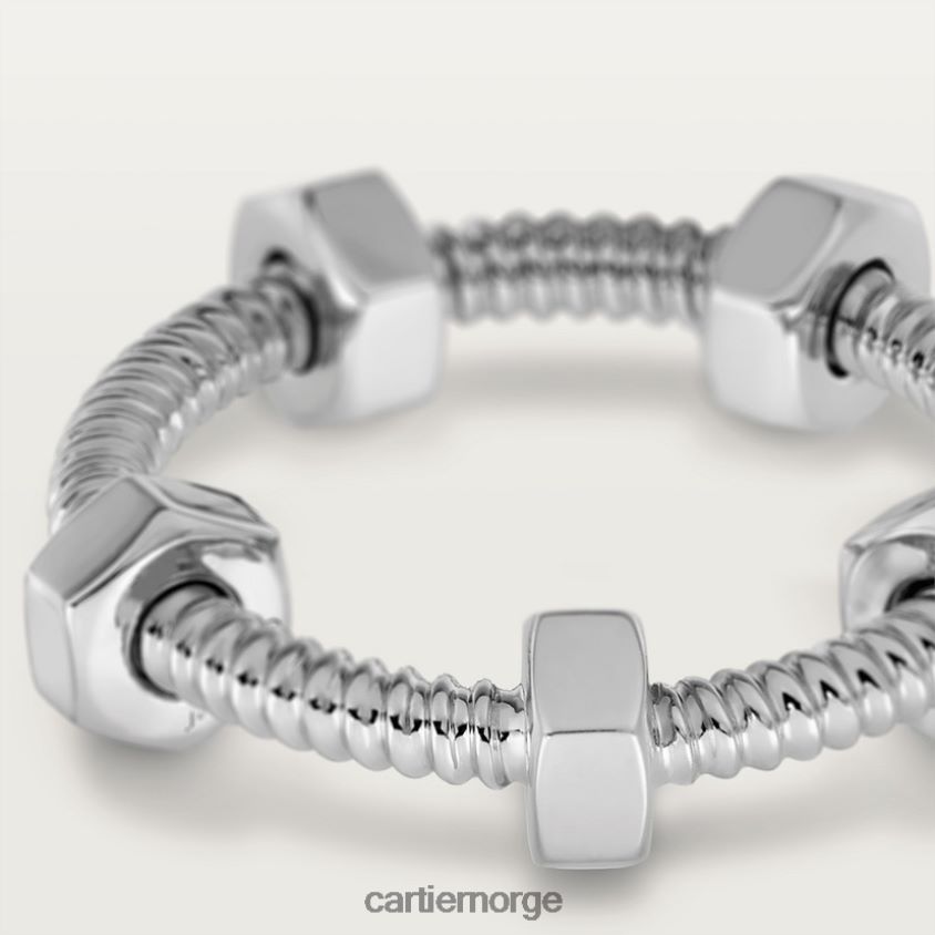 smykker Cartier ecrou ring hvitt gull F4466N130
