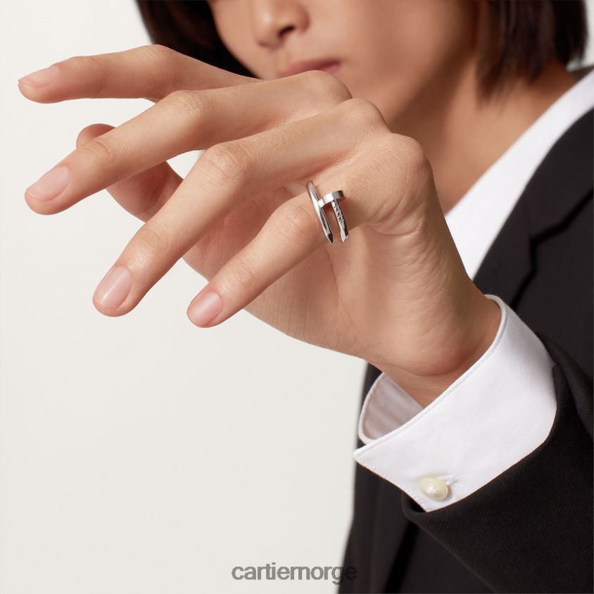 smykker Cartier juste un clou ring hvitt gull F4466N35