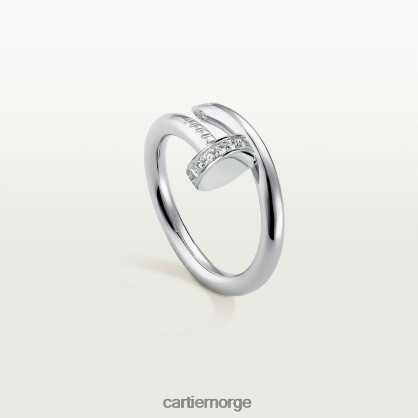 smykker Cartier juste un clou ring hvitt gull F4466N38