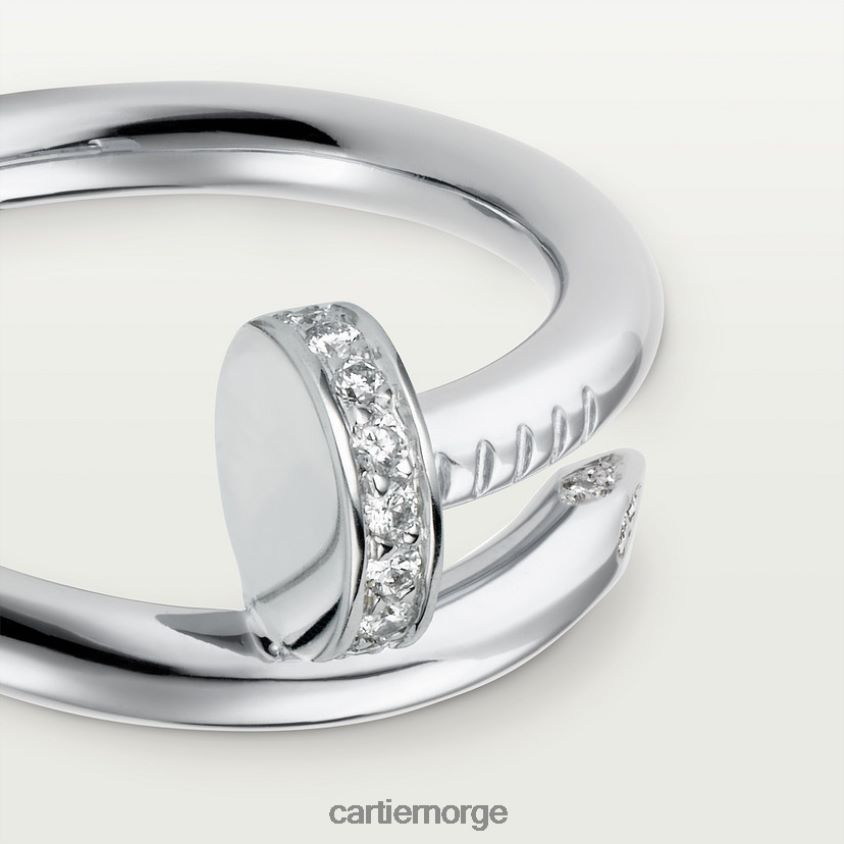 smykker Cartier juste un clou ring hvitt gull F4466N38