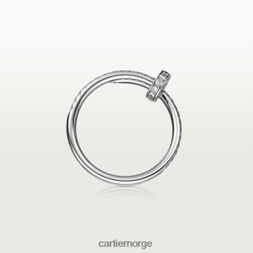 smykker Cartier juste un clou ring hvitt gull F4466N42