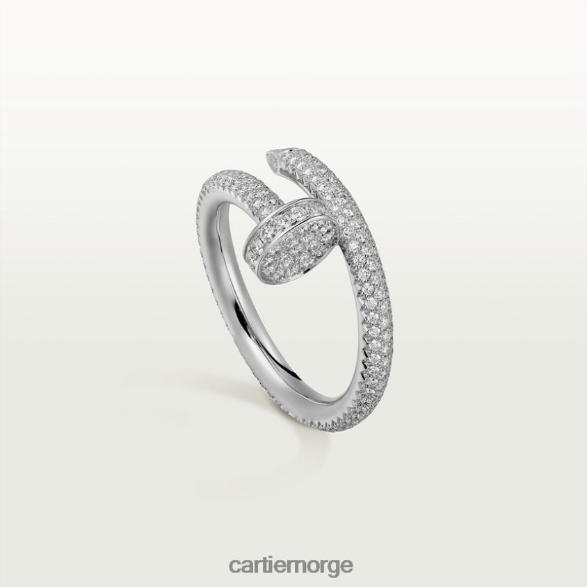 smykker Cartier juste un clou ring hvitt gull F4466N44