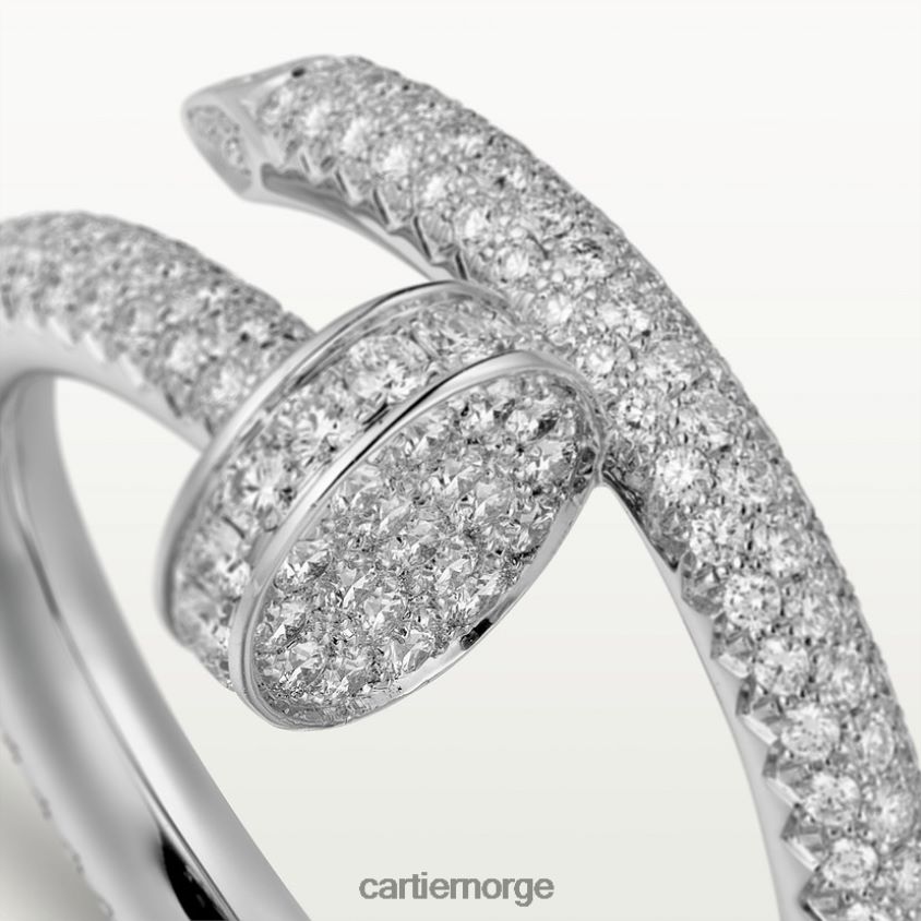 smykker Cartier juste un clou ring hvitt gull F4466N44