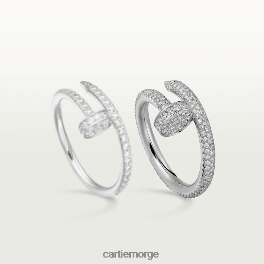 smykker Cartier juste un clou ring hvitt gull F4466N44