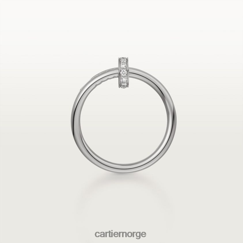 smykker Cartier juste un clou ring hvitt gull F4466N48