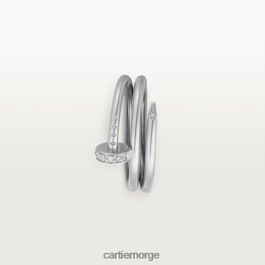 smykker Cartier juste un clou ring hvitt gull F4466N48