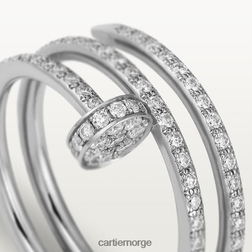 smykker Cartier juste un clou ring hvitt gull F4466N51