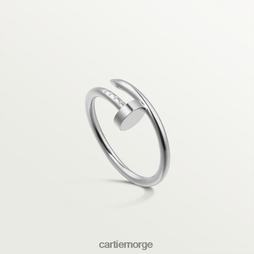 smykker Cartier juste un clou ring, liten modell hvitt gull F4466N34