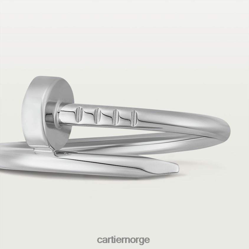 smykker Cartier juste un clou ring, liten modell hvitt gull F4466N34