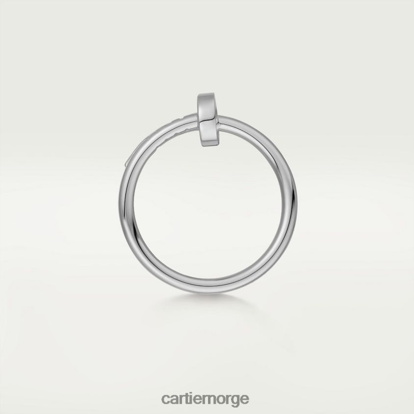 smykker Cartier juste un clou ring, liten modell hvitt gull F4466N34