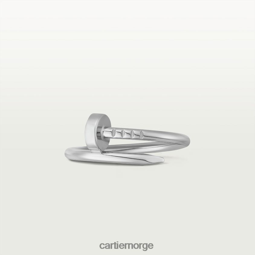 smykker Cartier juste un clou ring, liten modell hvitt gull F4466N34