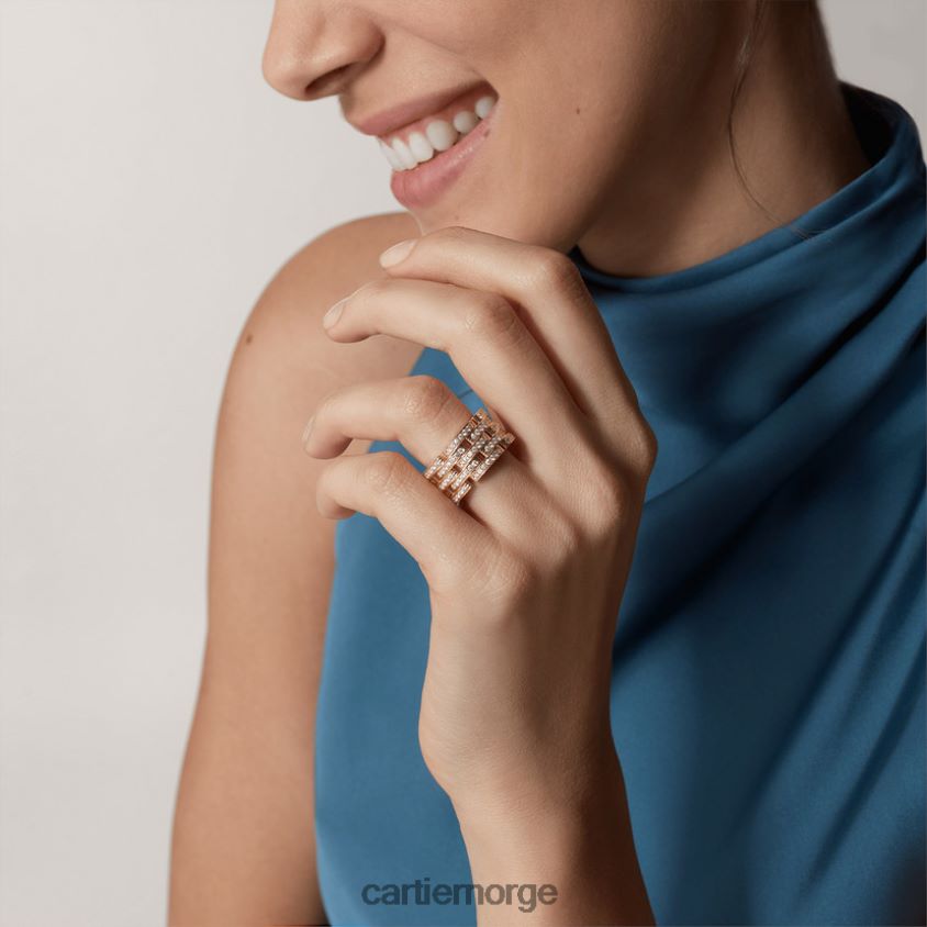 smykker Cartier maillon panter ring Rose gull F4466N147