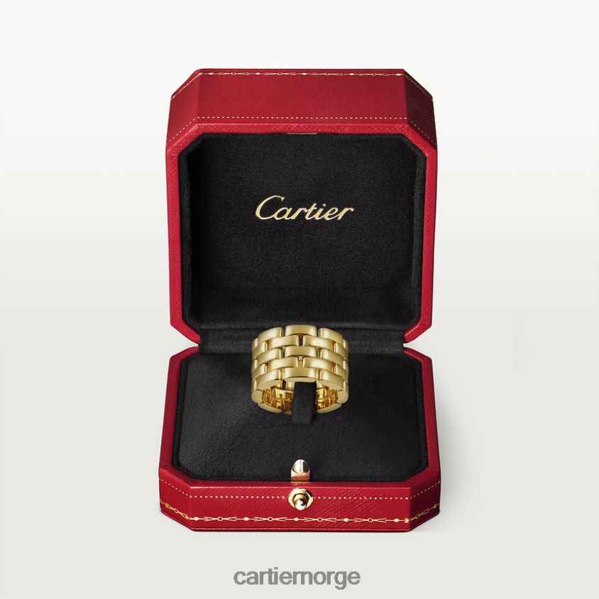 smykker Cartier maillon panter ring gult gull F4466N146