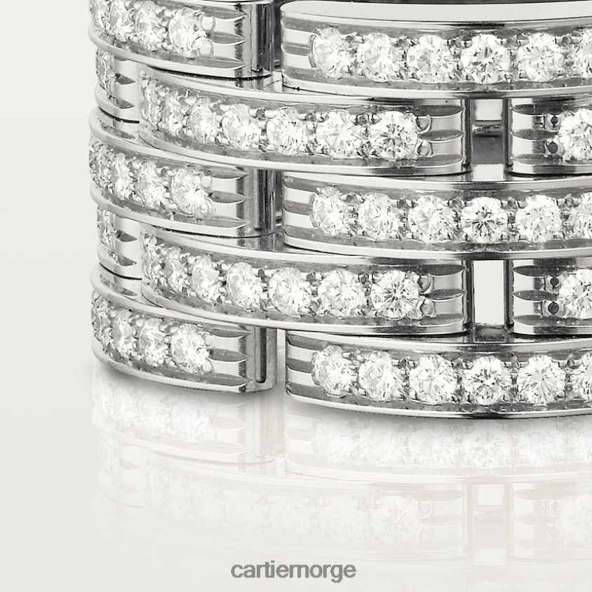 smykker Cartier maillon panter ring hvitt gull F4466N148