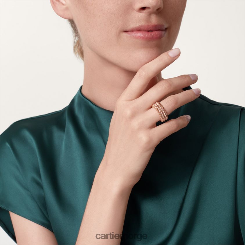 smykker Cartier clash ring Rose gull F4466N124
