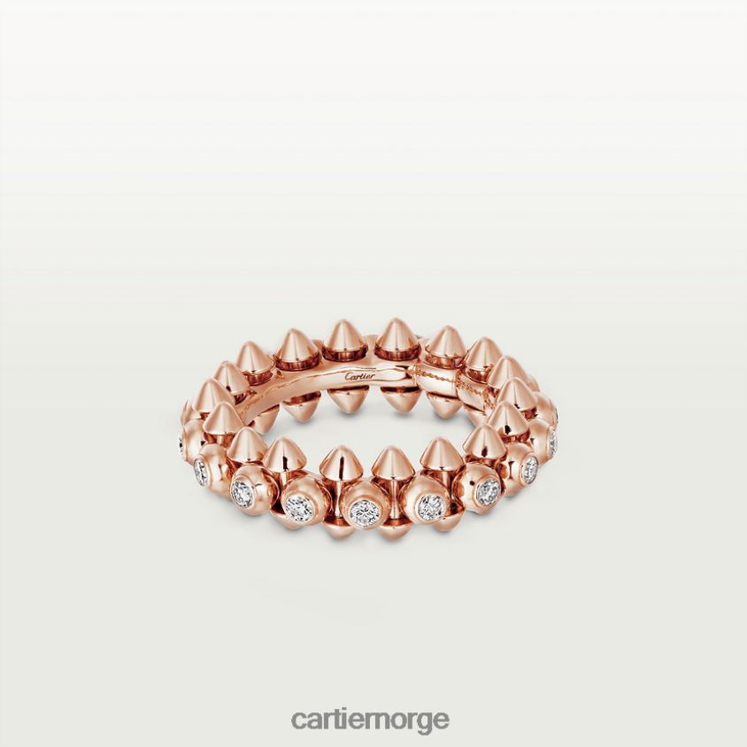 smykker Cartier clash ring diamanter Rose gull F4466N118