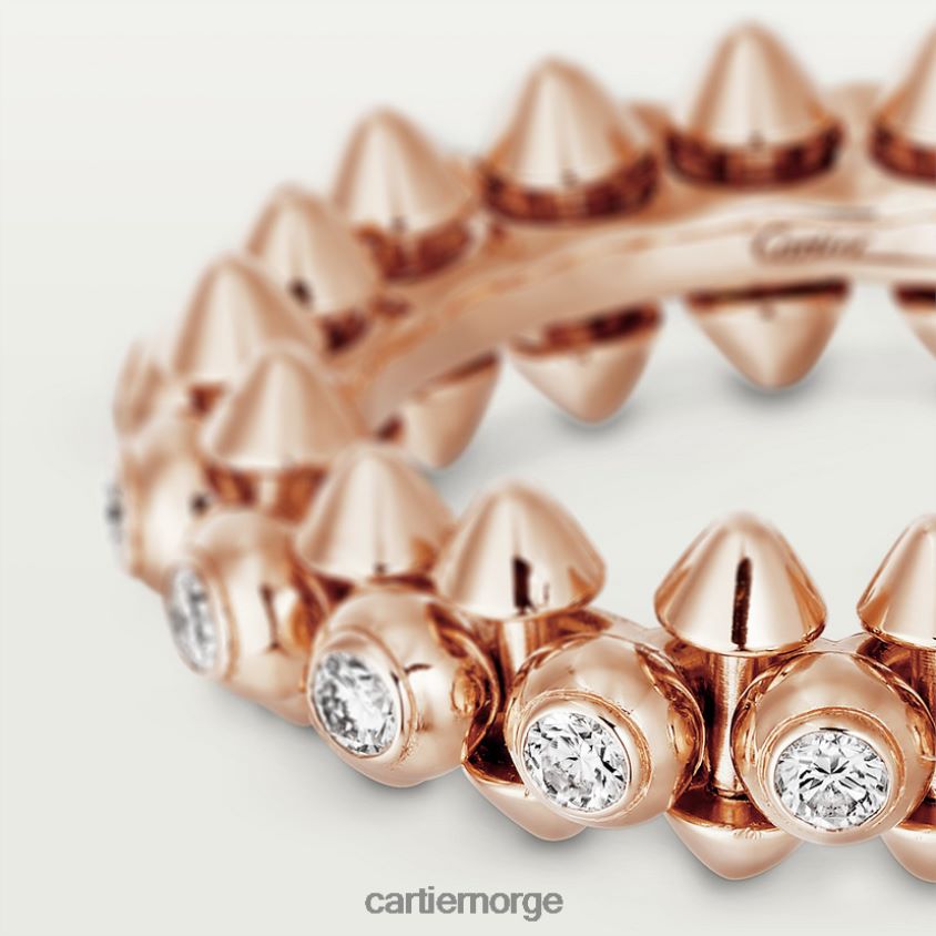smykker Cartier clash ring diamanter Rose gull F4466N118