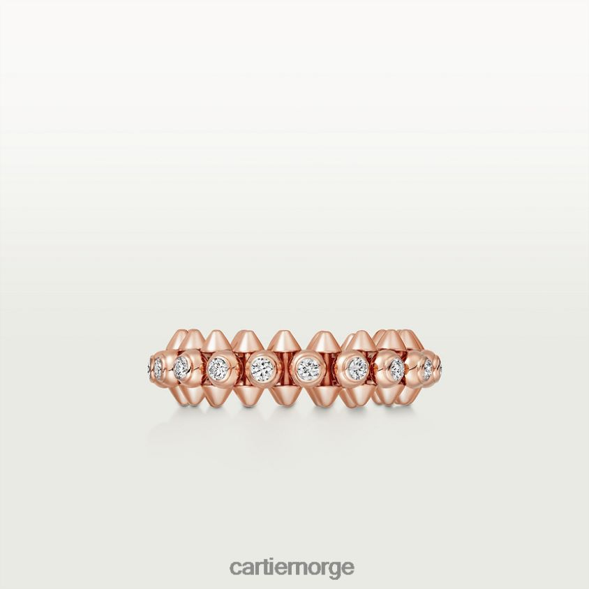 smykker Cartier clash ring diamanter Rose gull F4466N118