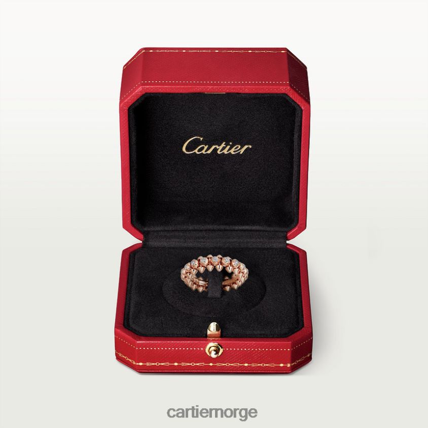 smykker Cartier clash ring diamanter Rose gull F4466N118