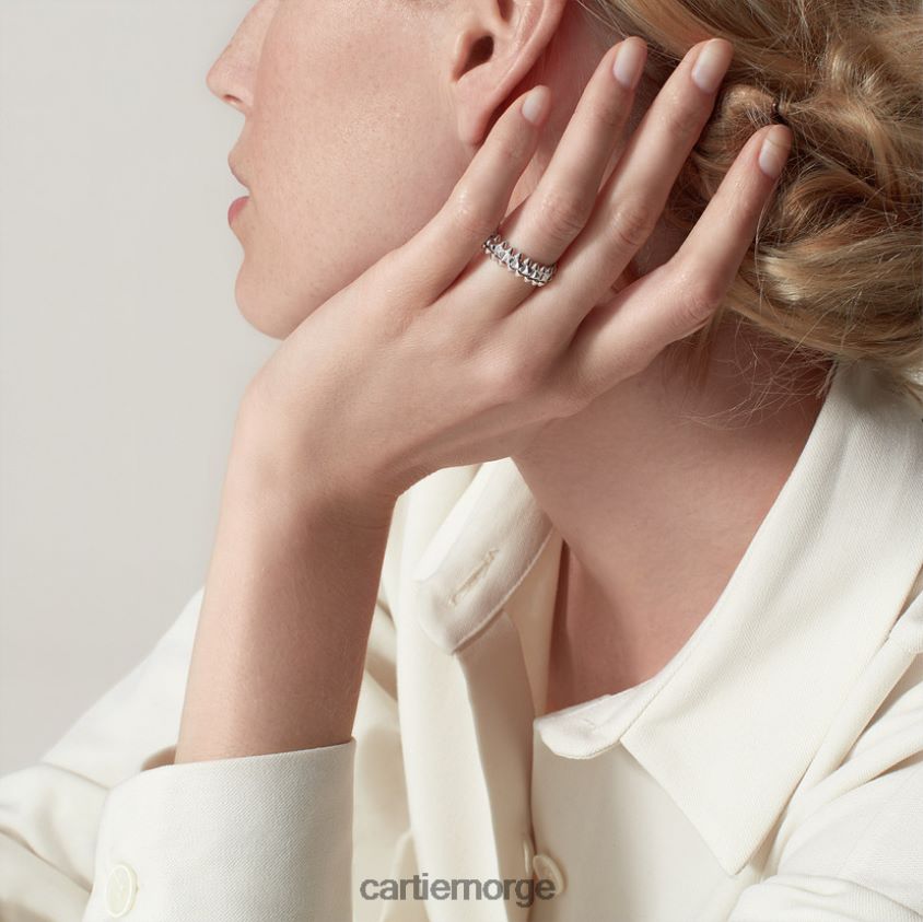smykker Cartier clash ring liten modell hvitt gull F4466N119