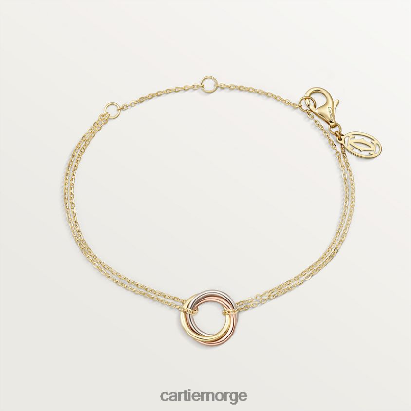 smykker Cartier trinity armbånd 3 gull F4466N222