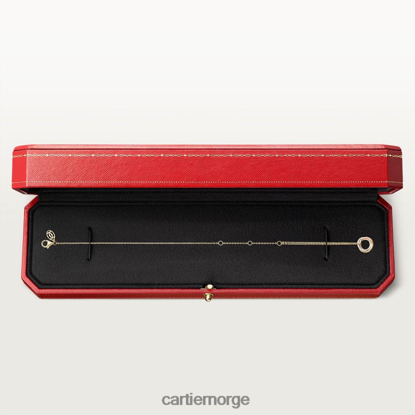 smykker Cartier trinity armbånd 3 gull F4466N222