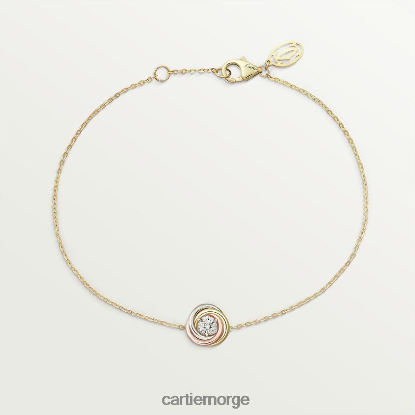 smykker Cartier trinity armbånd 3 gull F4466N223