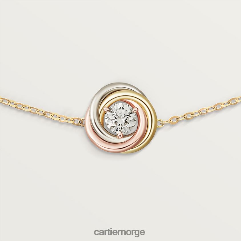 smykker Cartier trinity armbånd 3 gull F4466N223