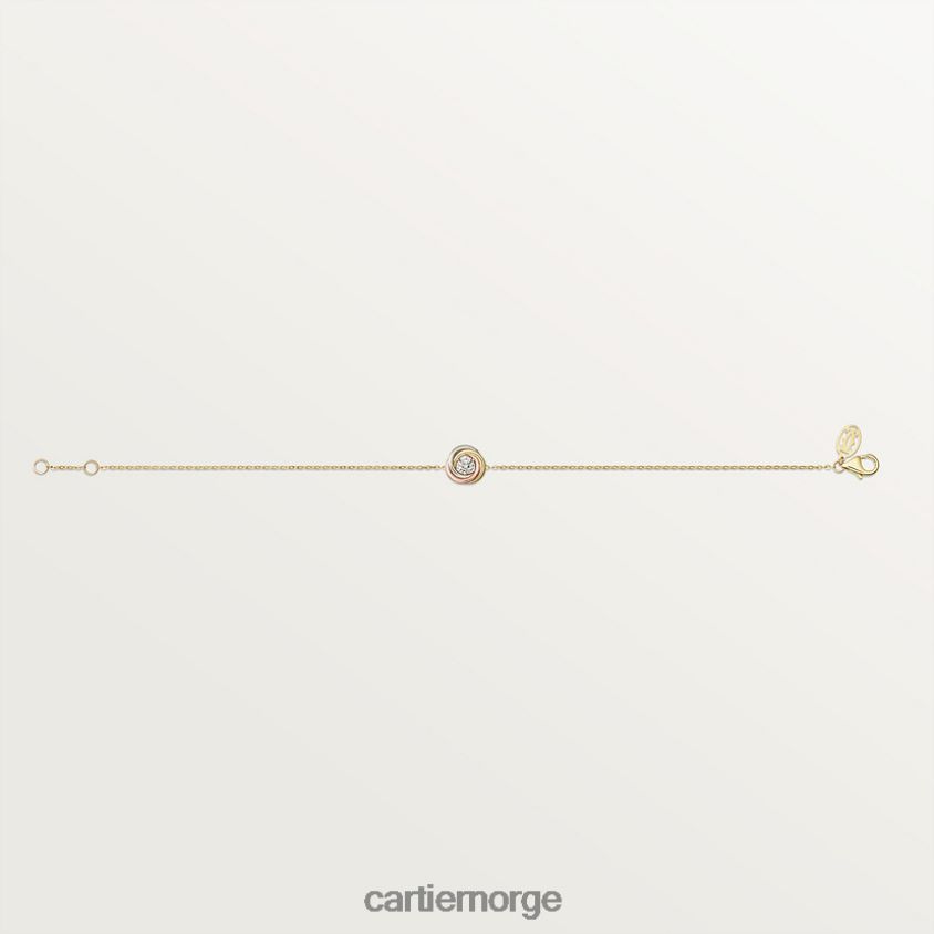 smykker Cartier trinity armbånd 3 gull F4466N223