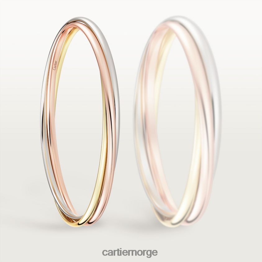 smykker Cartier trinity armbånd 3 gull F4466N224