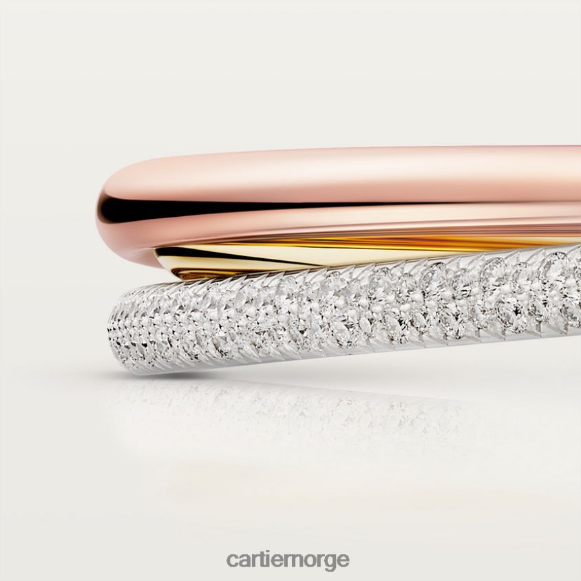 smykker Cartier trinity armbånd 3 gull F4466N226