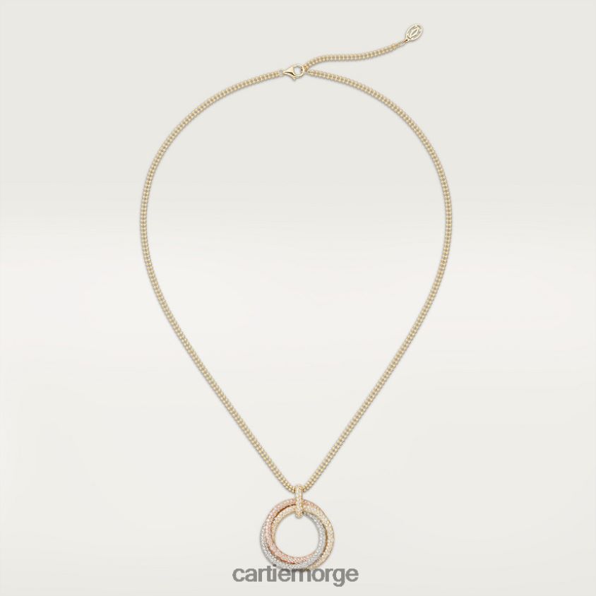 smykker Cartier trinity kjede 3 gull F4466N410