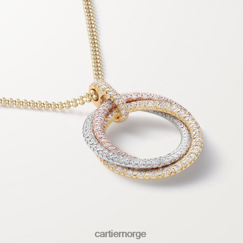 smykker Cartier trinity kjede 3 gull F4466N410