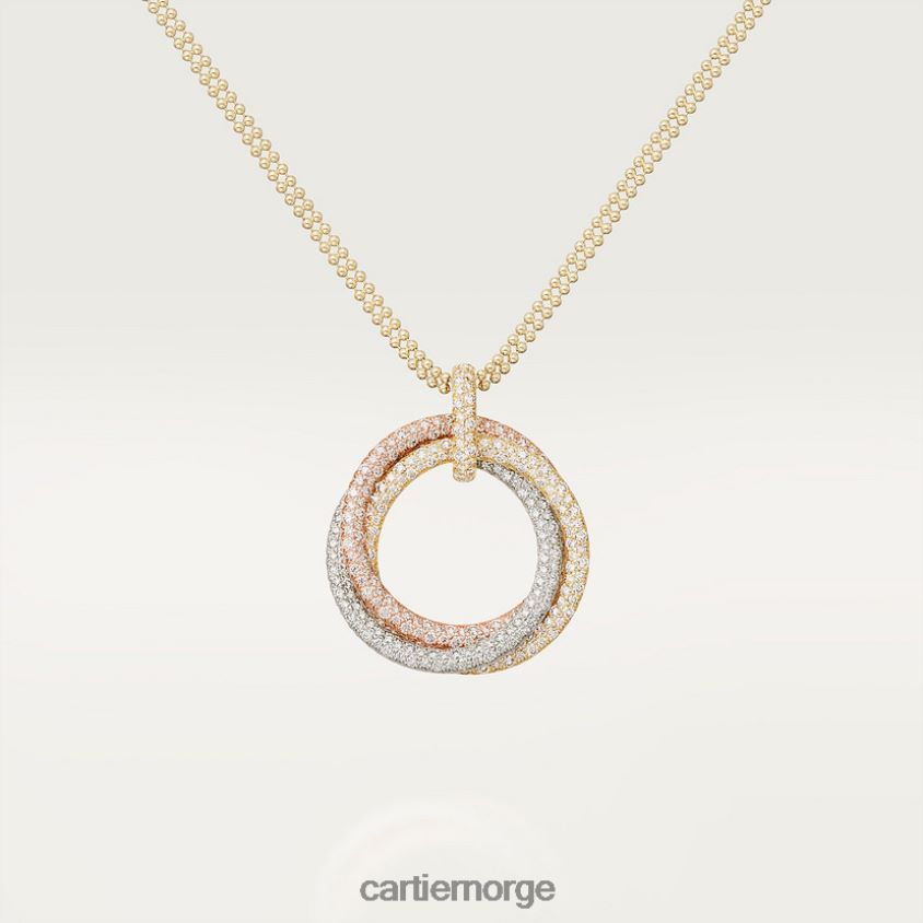 smykker Cartier trinity kjede 3 gull F4466N410