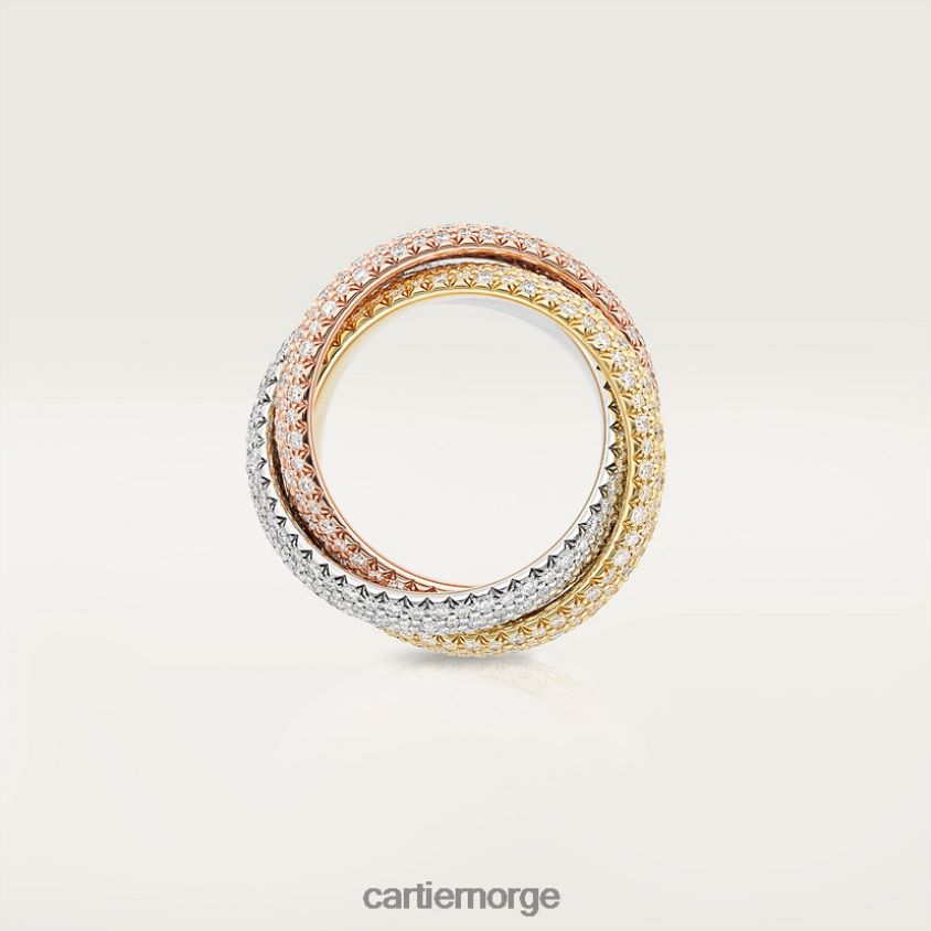 smykker Cartier treenighetsring 3 gull F4466N63